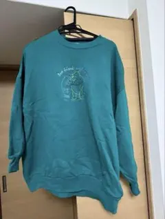 POOH プーさん　裏起毛スエット　緑