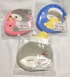 キャラ福くじ　おでかけ子ザメ　Ｃ賞ダイカットポーチ　3種セット