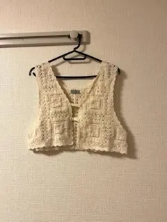 KBF Green Parks　コラボ　 ニットベスト　カギ編み　ニット　ベスト