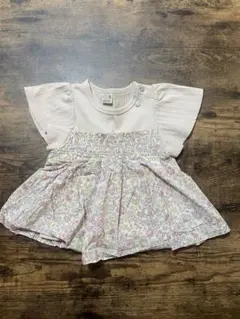 petit main フラワープリントトップス 90cm