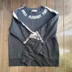 黒のプリントトレーナー 70-77サイズ