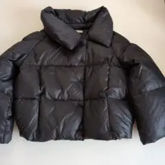 ELLE PLANETE 黒 ショート丈ダウンジャケット