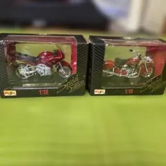 Maisto 1/18 バイク模型 2台セットのサムネイル