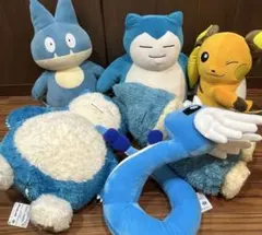 15☆ポケモン　BIGぬいぐるみ　まとめ売りカビゴン　ゴンベ　他　送料無料　6点