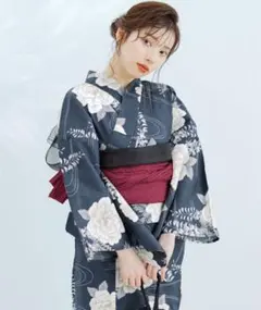 新品 しまむら うさこま 浴衣3点セット（浴衣、へこ帯、腰ひも二本組