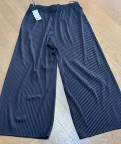 黒ストライプ XL ワイドパンツ