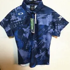 再々お値下げ✨新品✨OAKLEY レディースゴルフ シャツ JPN S ネイビーのサムネイル