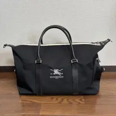 BURBERRY GOLF ボストンバッグ ブラック キャンバス - メルカリ
