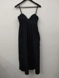(8) ZARA ブラックキャミロングワンピース