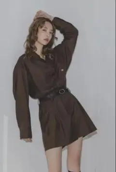 COCO DEAL × Dickies オールインワン ショート丈 ブラウンのサムネイル