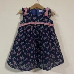 メゾピアノ　ワンピース　90サイズ　いちご　レース　チェック