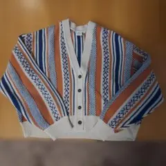 niko and ... カーディガン オレンジ・青ストライプ