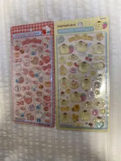 【国内正規品】ボンボンドロップシール サンリオ 赤キティ ポムポムプリン 2枚