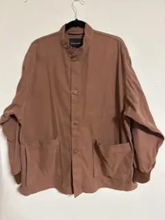 niko and... ニコアンド スタンドカラー ワークジャケット ブラウン