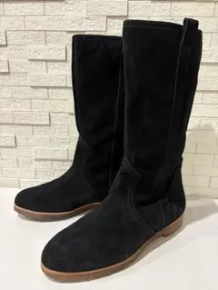 ✨美品✨ing イング ハーフブーツ スエード カジュアル ブラック 24cm