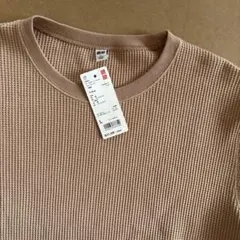 ユニクロ　クルーネック Tシャツ　オーバーサイズ　ベージュ　レディースLサイズ