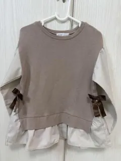 ever closet 長袖カットソー リボン付き 120