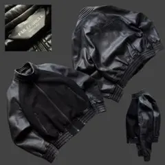 FULLCIRCLE 牛革×ウール 切り替え レザージャケット Dior類似