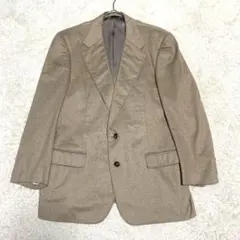 大きいサイズ 未使用級 ピュアカシミヤ100％ テーラードジャケット ベージュ