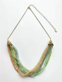 アガット★マルチカラー ストーン★シルバー ネックレス