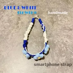 短め45cm パラコード花モチーフ スマホストラップ 軽量