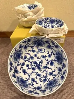 たち吉　染め付けぼたん　取り鉢揃え