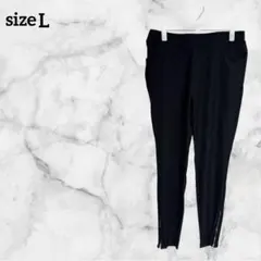 スリムフィットパンツ【XL】黒 海外古着