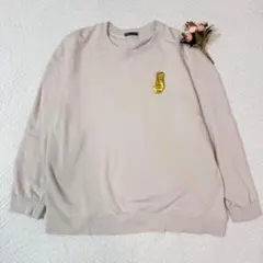 ZARA オーバーサイズ 裏起毛 トレーナー 装飾付 レア ゆったり XLサイズ