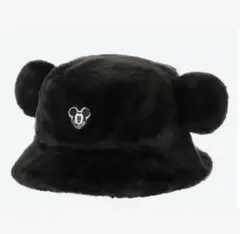 ディズニーリゾート ミッキー耳付き　バケハ　帽子　カチューシャ 黒