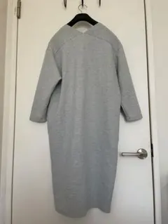 SIMPLICITE グレー Vネック 長袖ワンピース