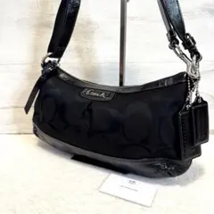 COACH コーチ ショルダーバッグ シグネチャー ハンドバッグ 2WAY 黒