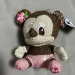 平成レトロ　新品　ディズニー　ミッキーマウス 桜 ぬいぐるみ マスコットキラキラ
