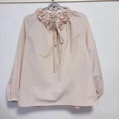 ユナイテッドアローズUNITED ARROWS オーガンジーフリルリボンブラウス