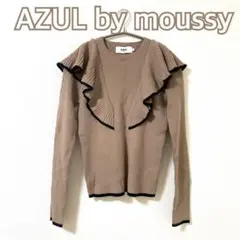AZUL by moussy FRONT FRILLED KNIT TOPS