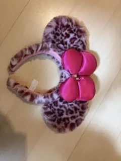 ミニーヒョウ柄カチューシャ