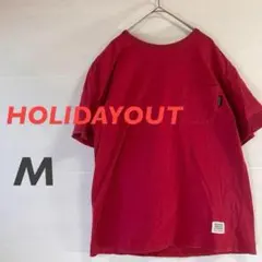070 メンズ HOLIDAYOUT コーラルピンク こなれ感 ウォッシュ感