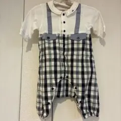 familiar チェック柄ロンパース 95cm