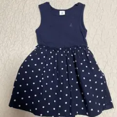 baby GAP ネイビー ドット柄 ワンピース 2歳くま