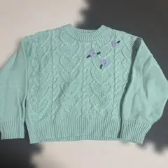 micorrid ミントグリーン セーター　120cm