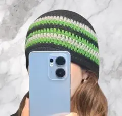 ビーニー★クラッシャーハット★ ニット帽★バケハ★ハンドメイド★かぎ編み