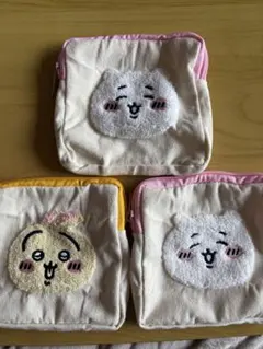 ちいかわキャラクターポーチ3個セット