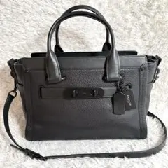 極美品 COACH ショルダーバッグ ハンド 2way スワッガー シボレザー