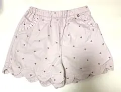 petit main スカラップショートパンツ ハート柄（130）