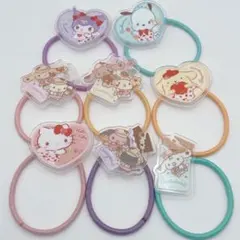 【限定品】サンリオキャラクターアクリルヘアゴム 8個セット