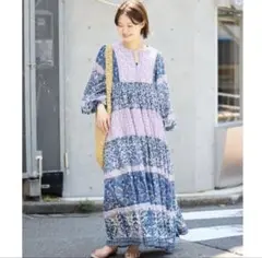 【新品】SLOBE IENA インドパネルティアードワンピース