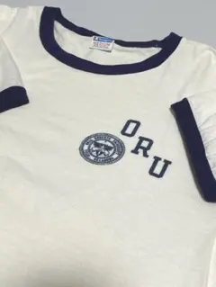 70s チャンピオン　champion バータグ　リンガー　染み込み　Tシャツ