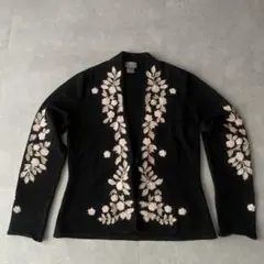 Sigrid Olsen 刺繍入り長袖カーディガン