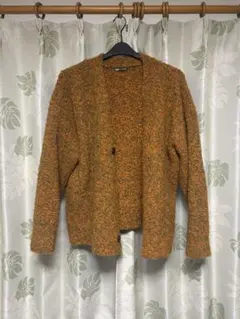 ZARA オレンジ系 フリースカーディガン M