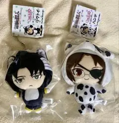 進撃の巨人 あにまるっこ ぬいぐるみマスコット リヴァイ＆ハンジ