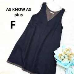 サエ様　　　アズノウアズ＋◆ジャンパースカート　ネイビー千鳥柄　チュニックワンピ